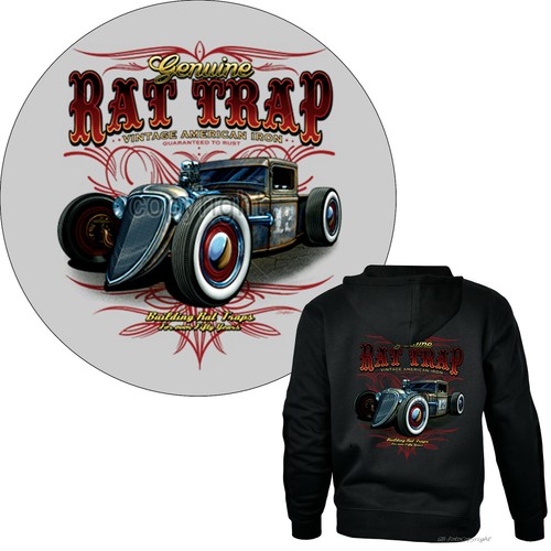 SACAI Felpa Hot Rod felpa con cappuccio garage US Car Automotiv Hoodie *1132 nera