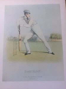 Cricket Print Home Block coloured Lithograph Felix on the Block by N Felix 1845 - Picture 1 of 1