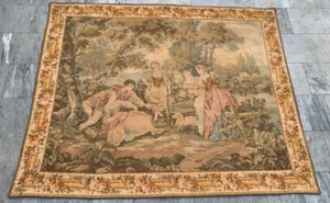 Vintage French Tapestry Medeival Pictorial Stunning Home Decor Tapestry 5x7 ft - Picture 1 of 12