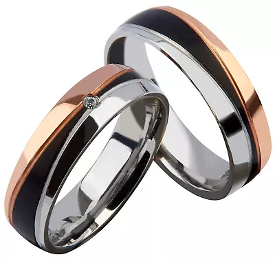 Ring Freundschaftsringe Partnerringe Verlobungsringe Ehering Edelstahl + Gravur  - Bild 1 von 4