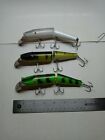 3 CREEK CHUB #3000 JOINTED  PIKIE DIFFERENT COLORS lot 2 Very nice 