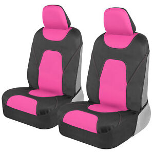 Pink Classic Waterproof Car Seat Covers 2 Piece Front Protector Coverage