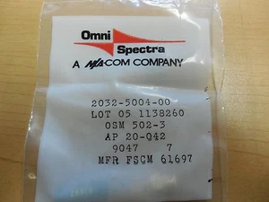 NEW! OMNI-SPECTRA P/N 2032-5004-00 GOLD SMA STRAIGHT JACK RF CONNECTOR - Picture 1 of 3