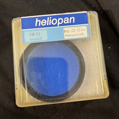 Heliopan B 60 Hasselblad KB12 Filter 3x Blue Made in Germany New Old Stock - Image 1 of 4