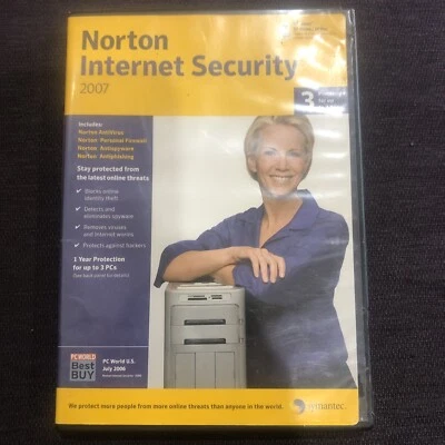 Norton Internet Security 2007 Vintage Symantec Antivirus Up to 3 PCs - Image 1 of 4