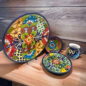 16-Piece Mexican Talavera Dinnerware Set | Handmade Talavera - Picture 1 of 6