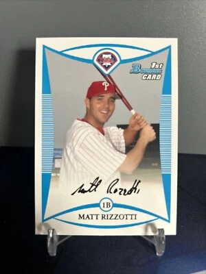 2008 Bowman 1st Prospects Matt Rizzotti Philadelphia Phillies #BP87 - Image 1 of 2