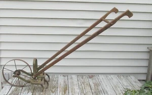 Vintage  Planet Jr  Cultivator single wheel & duck feet cultivators Wd handles - Picture 1 of 6