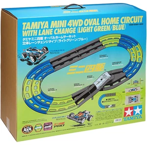 Tamiya 69569 Mini 4WD Oval Home Circuit With Lane Change (Light Green/Blue) - Picture 1 of 4