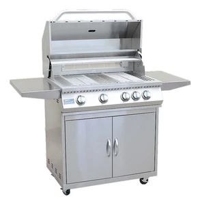 Kokomo Grills 4 Burner Professional Portable Grill W/ Cast Stainless Burners - Picture 1 of 4