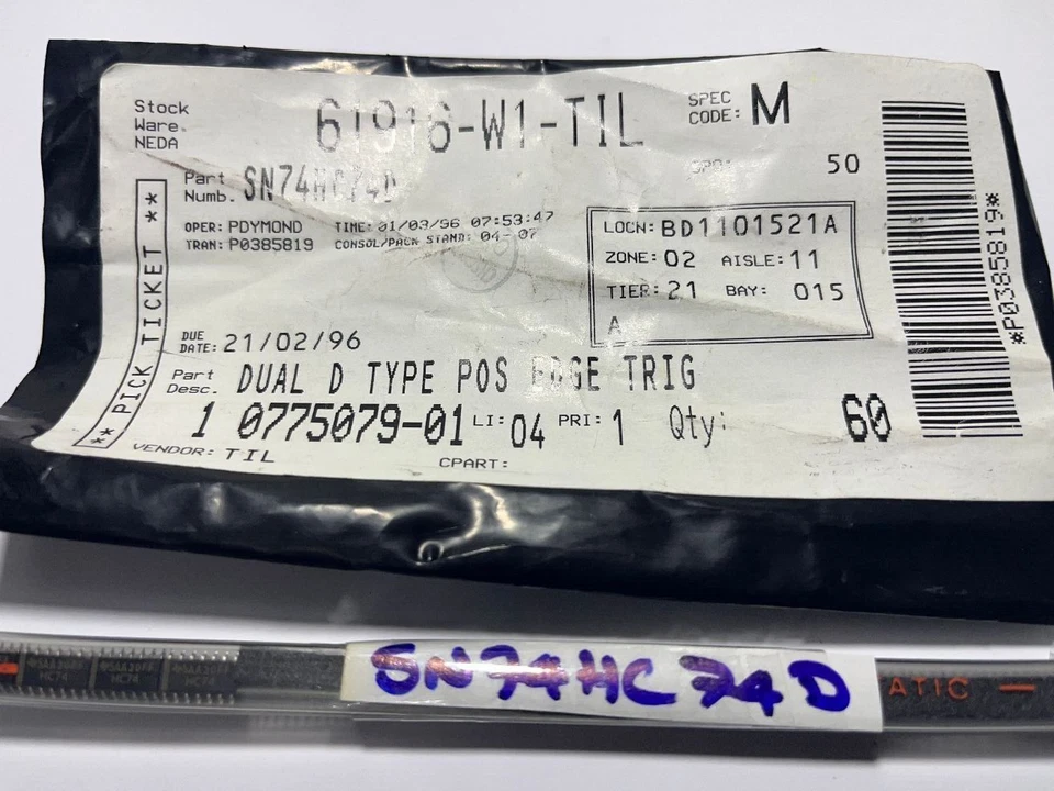 2xSN74HC74D TEXAS SOIC dual positive edge triggered Dtype Flip-flop - Image 1 of 1