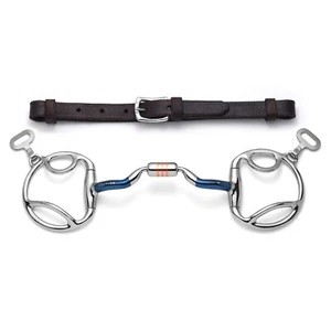Cavalon Slotted D-Ring Low Port Capsule Sweet Iron Snaffle Bit - Picture 1 of 5