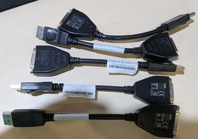 5 pack Lenovo Display Port to DVI-D Adapter / DP to DVI-D 43N9160 43N9159 - Bild 1 von 3