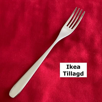 Talheres de aço inoxidável brilhante 6 7/8" garfo para salada Ikea TILLAGD - Imagem 1 de 4
