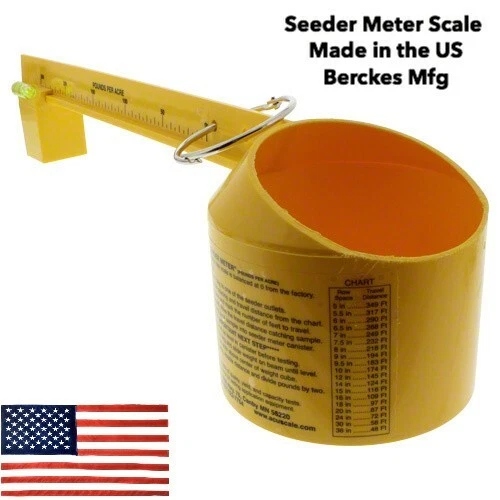 BERCKES MANUFACTURING Seeder Meter Scale. Seed Rate Scale. Exact Lbs per Acre. Made in USA