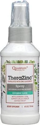 Спрей для полости рта Quantum Health TheraZinc, цинковая иммунная поддержка для взрослых и детей, - Изображение 1 из 4