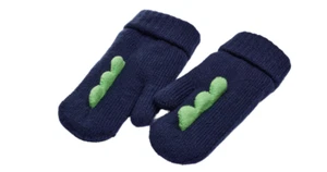 Northeast Outfitters Youth Cozy Cabin Stripe & Spikes Mittens Navy Blue One Size - Picture 1 of 4