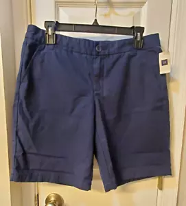 Pantaloncini Gap taglia 4 blu navy cachi bermuda inseam 9" uniforme scuola arrotolabile fidanzato - Foto 1 di 8