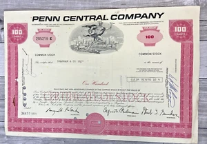1970 Penn Central Company, 100 Aktien Aktien Zertifikat Shaskan & Co, INC. - Bild 1 von 5
