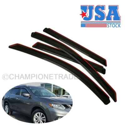 US IN-CHANNEL Window Visors Sun Rain Vent Guards for Nissan Rogue 2014 2015-2020 - Image 1 of 4