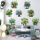 Green Pot Plants Leaves Wall Decals Wall Stickers Nursery Bed Living Room Decor