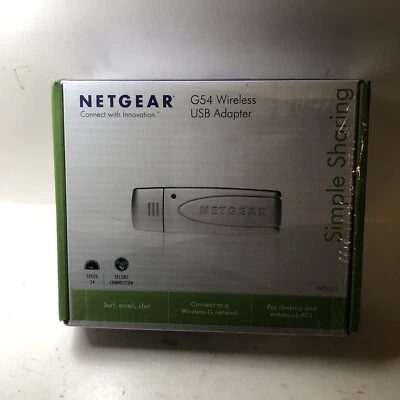 Netgear 54MPS Wireless G USB2.0 Adaptor WG111 Wireless-G USB 2.0 - Image 1 of 2