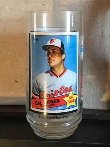 Cal Ripken Jr 1993 All Time Greatest Team Topps McDonalds Glass Tumbler Vintage Cover
