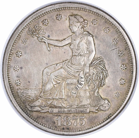 1875-S Trade Silver Dollar EF Uncertified #119 Cover