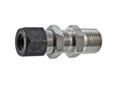 1/2 Tube x 1/2 MNPT 316ss Male Bulkhead Connector Parker CPI 8-8 FH2BZ-SS - Image 1 of 2