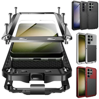 For Samsung Galaxy S23 S22 S21 S20 Ultra S9 S10 Plus Case Heavy Duty Metal Cover - image 1 of 4