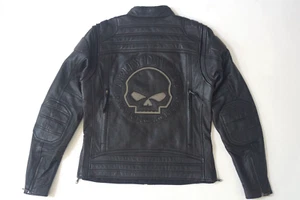 Harley Davidson Herren Auroral 2 Reflective Skull Schwarz Lederjacke S 98003-21VM - Bild 1 von 11
