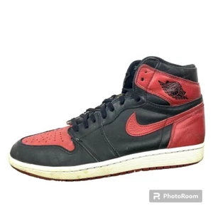 Nike Air Jordan Retro 1 High Bred Banned Athletic Shoes Sz 9.5 555088 001 - Picture 1 of 9