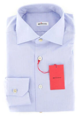 Camicia Kiton Blu Chiaro Mélange - Slim - 17/43 - (UCCH57563FAA1) - Immagine 1 di 4