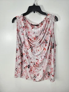 Ivanka Trump Womens Plus Size 2X Tank Top Blouse Shirt Pink Floral - Picture 1 of 11