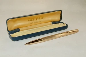 VINTAGE YARD - O - LED DE LUXE BALLPOINT PEN - ROLLED GOLD - NEAR MINT & BOXED - Picture 1 of 15
