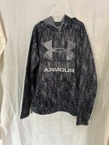 Under Amour Gray & Black  Hoodie  With Large Pocket In Front Size Large - Picture 1 of 4