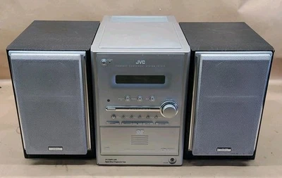 JVC SHELF SYSTEM FS-S77 Stereo AM/FM/AV CD/DVD Changer Player No Remote TESTED - Image 1 of 4