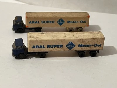 ARNOLD RAPIDO  2 ARAL BOX TRACTOR TRAILER TRUCKS VINTAGE N SCALE Foto 1 de 4