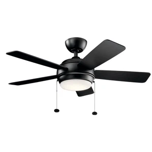 Kichler 330171 Starkk 42" 5 Blade LED Indoor Ceiling Fan - Black - Picture 1 of 8