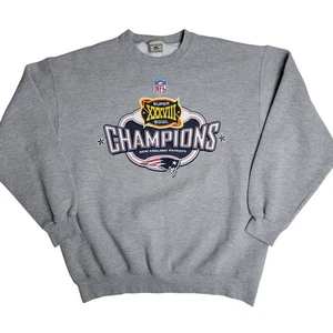New England Patriots Super Bowl XXXVIII Champions Sweatshirt Größe Large Lee - Bild 1 von 8