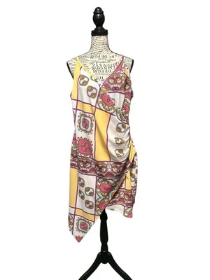 Mini Vestido Venus Para Mujer Estampado Funky Envolvente Asimétrico Talla XL Retro Caprichoso Foto 1 de 4