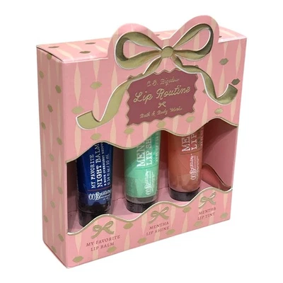 Bath & Body Works CO BIGELOW 💋 Lip Care Gift Set of 3 Mint Balm Shine Tint - Image 1 of 4