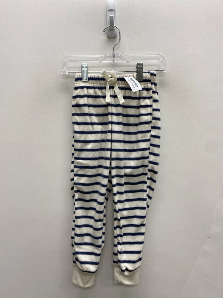 Gap SIZE 5 White/Navy Fuzzy Pull-on Girl's Pants - Imagem 1 de 1