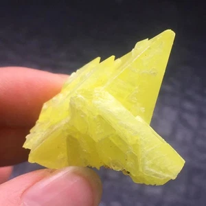 Natural Sulfur Sulphur Quartz Crystal Cluster Specimen Reiki Raw Gemstone Energy - Picture 1 of 20