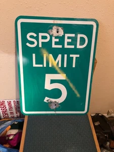 Vintage Speed Limit Sign - Metal Road Sign - 24 x 18” Authentic Street Sign - Picture 1 of 3