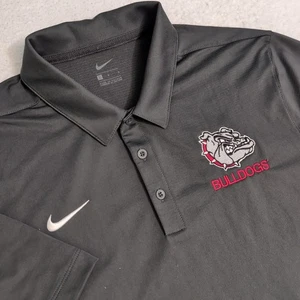 Nike Dri Fit Gonzaga Bulldogs Men's Polo Shirt NCAA Large Gray - Picture 1 of 7