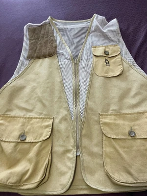 Vintage BOB ALLEN Shooting Vest-Made in USA-Tan - Image 1 of 4