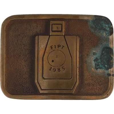 ¿Cámara Fipt de bronce? Hebilla de cinturón vintage 1985 por Mike años 80 Foto 1 de 4