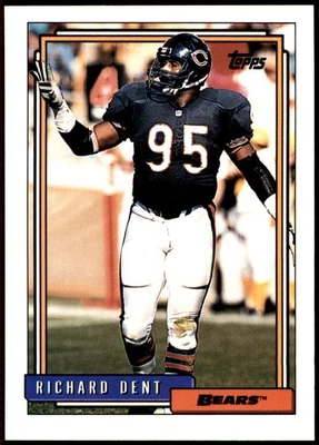 Richard Dent 1992 Topps #128 Chicago Bears NFL READ FREE SHIPPING AutographDen - Image 1 of 2