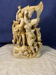Radha-Krishna Statue ~ Hindu Deity ~ High Quality Poly Stone Resin Divine Lovers - Picture 1 of 16